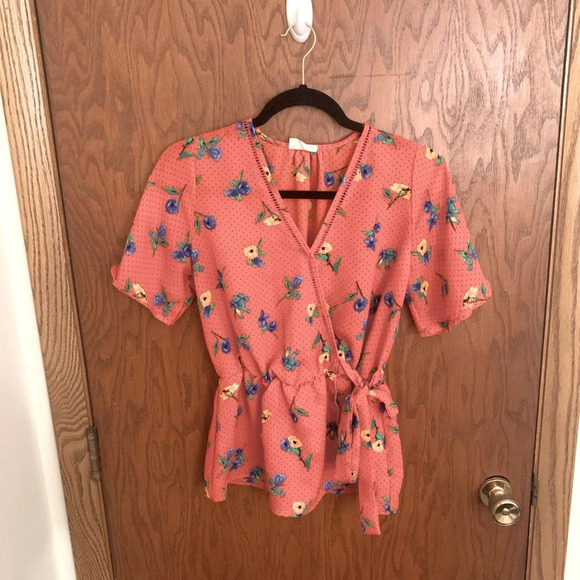 Sienna Sky Floral Wrap Blouse - Picture 1 of 5
